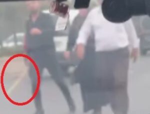 Eli sopalı sürücü yakalandı