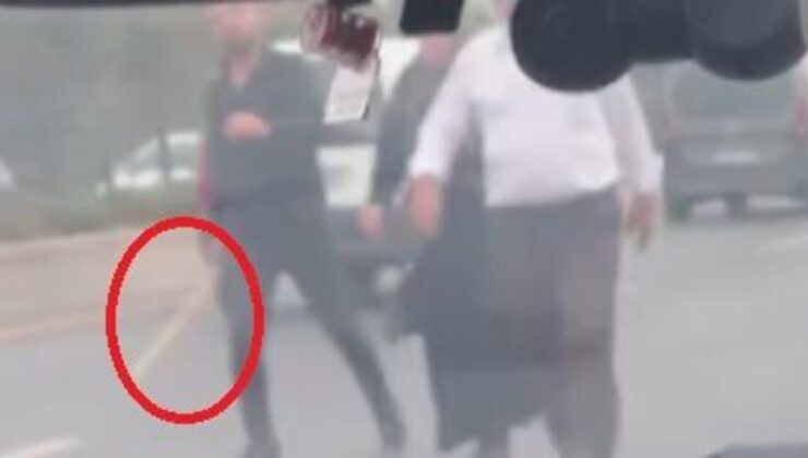 Eli sopalı sürücü yakalandı
